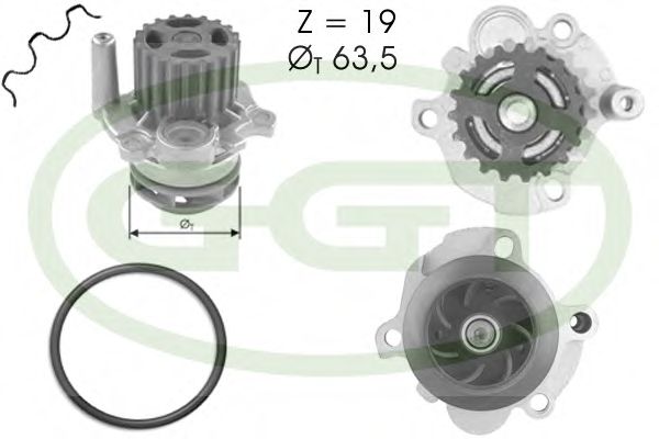 PA12399 GGT Cooling System Water Pump