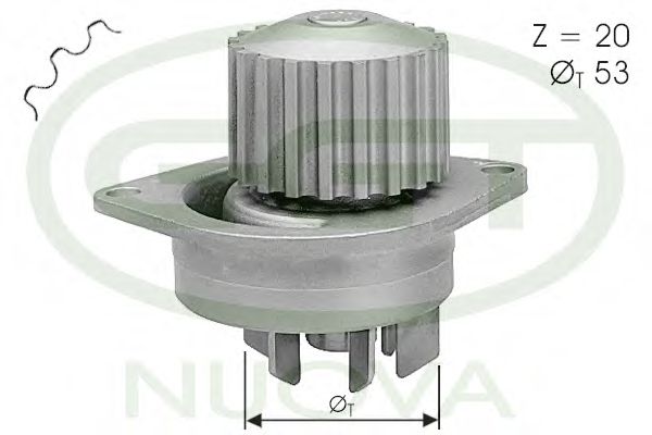 PA10707 GGT Cooling System Water Pump
