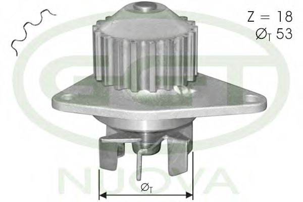PA10017 GGT Cooling System Water Pump