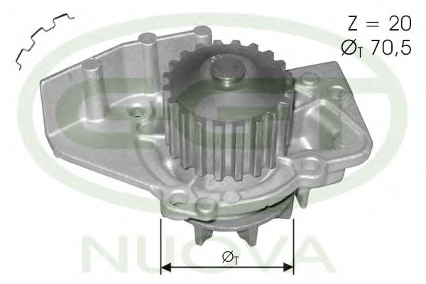 PA12049 GGT Cooling System Water Pump