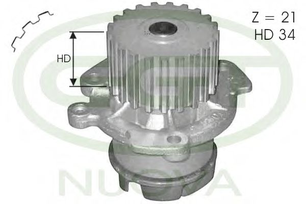 PA12403 GGT Cooling System Water Pump