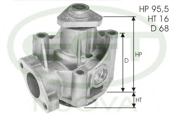 PA00806 GGT Cooling System Water Pump