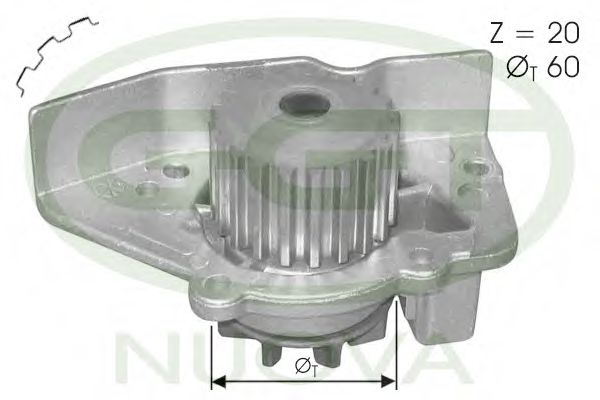 PA12333 GGT Cooling System Water Pump