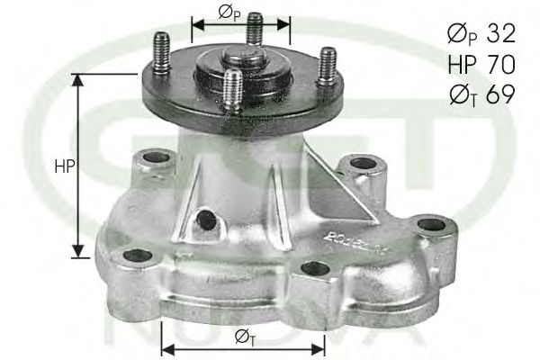 PA12172 GGT Cooling System Water Pump