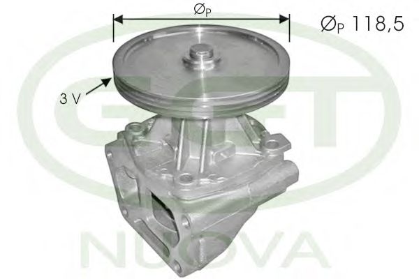 PA12258 GGT Cooling System Water Pump