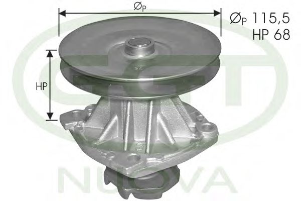 PA00267 GGT Cooling System Water Pump