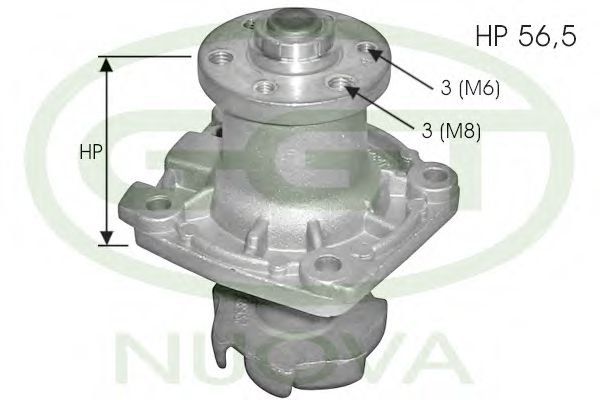 PA10019 GGT Cooling System Water Pump