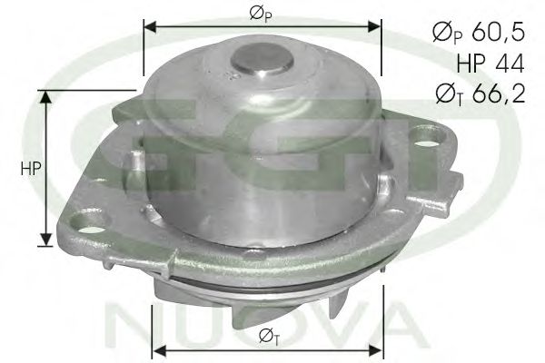 PA12277 GGT Cooling System Water Pump