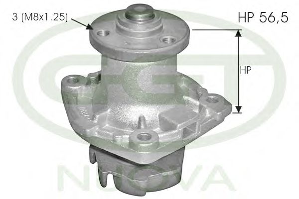 PA12462 GGT Cooling System Water Pump