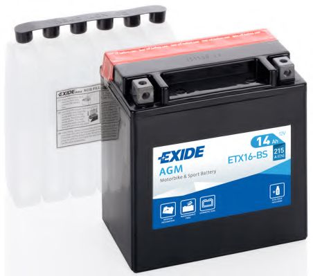 ETX16-BS CENTRA Starter Battery; Starter Battery