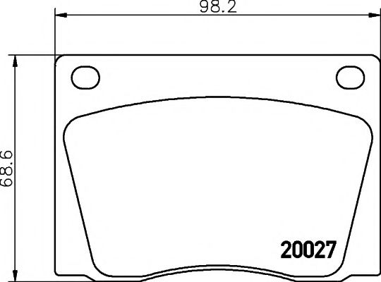 2002701 TEXTAR Bremsbelagsatz, Scheibenbremse