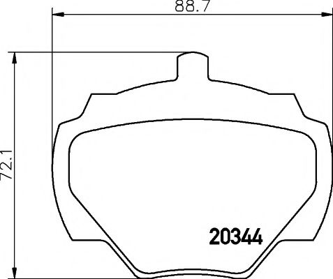 2034402 TEXTAR Brake Pad Set, disc brake