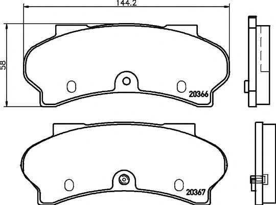 2036602 TEXTAR Brake Pad Set, disc brake