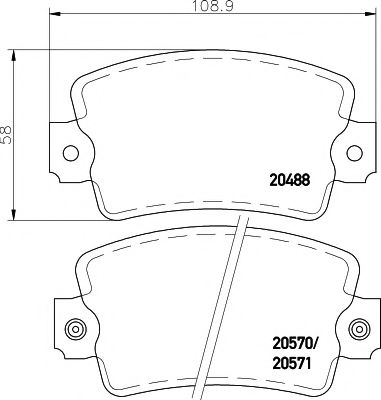 2048802 TEXTAR Brake Pad Set, disc brake