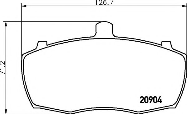 2090401 TEXTAR Brake Pad Set, disc brake