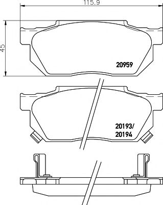 2095902 TEXTAR Brake Pad Set, disc brake
