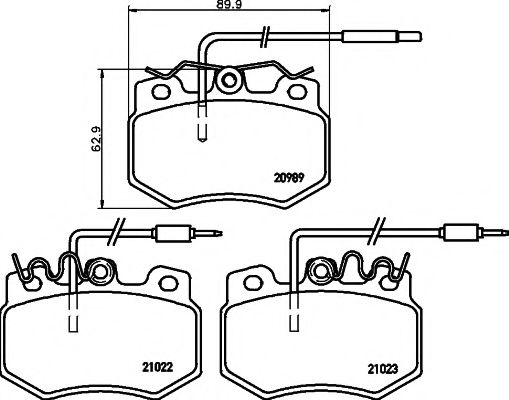 2098901 TEXTAR Brake Pad Set, disc brake