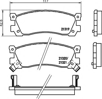 2131901 TEXTAR Brake Pad Set, disc brake