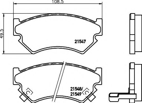 2154701 TEXTAR Brake Pad Set, disc brake