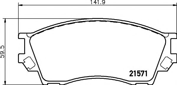 2157101 TEXTAR Brake Pad Set, disc brake
