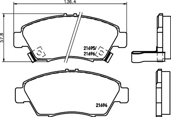 2169404 TEXTAR Brake Pad Set, disc brake