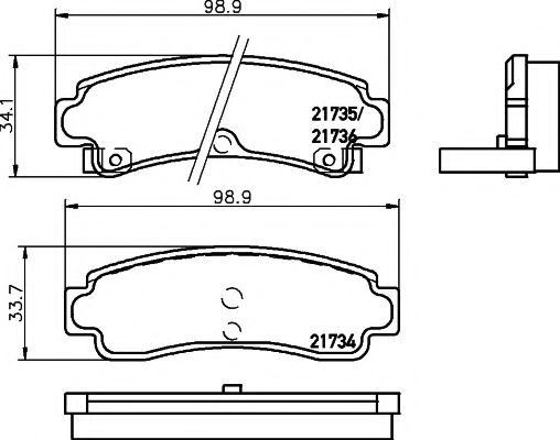 2173401 TEXTAR Brake System Brake Pad Set, disc brake