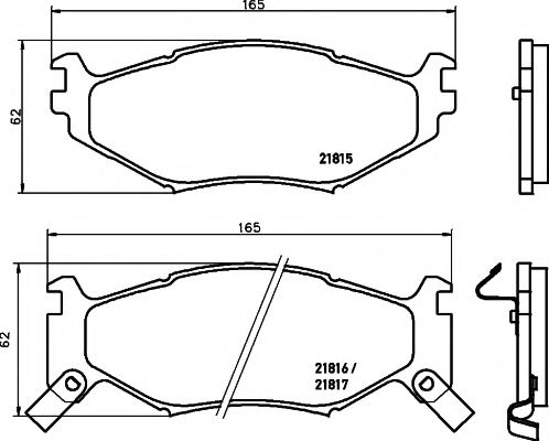 2181501 TEXTAR Brake Pad Set, disc brake