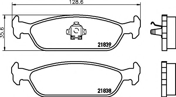2183801 TEXTAR Brake Pad Set, disc brake