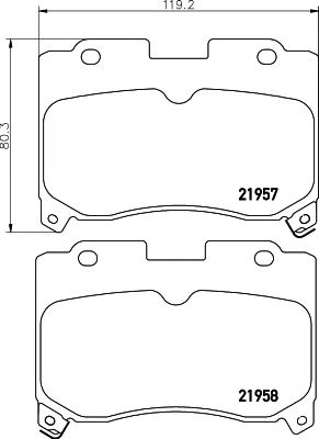 2195701 TEXTAR Brake Pad Set, disc brake