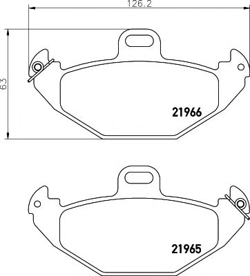 2196502 TEXTAR Brake Pad Set, disc brake