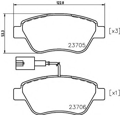 2370581 TEXTAR Комплект тормозных колодок, дисковый тормоз