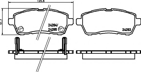 2428310 TEXTAR Brake System Brake Pad Set, disc brake