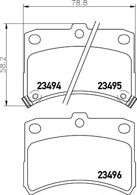 2349402 TEXTAR Brake Pad Set, disc brake