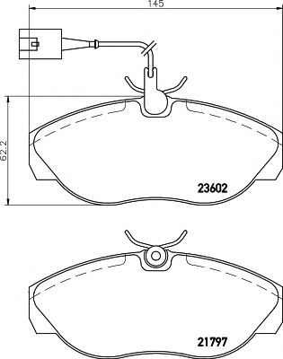 2360201 TEXTAR Комплект тормозных колодок, дисковый тормоз