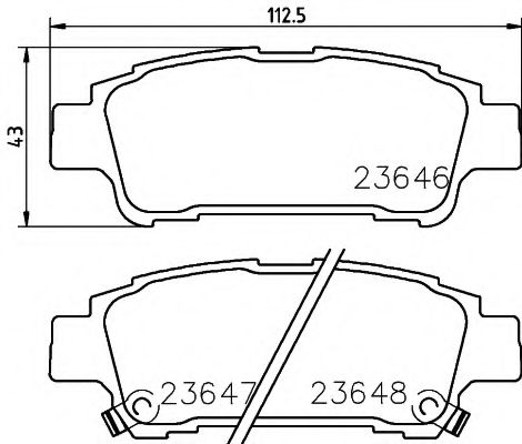 2364601 TEXTAR Brake Pad Set, disc brake