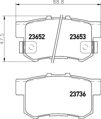 2365204 TEXTAR Brake Pad Set, disc brake