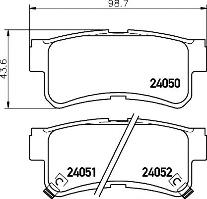 2405001 TEXTAR Brake Pad Set, disc brake