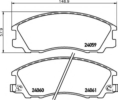 2405901 TEXTAR Brake Pad Set, disc brake