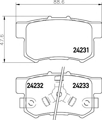 2423101 TEXTAR Brake System Brake Pad Set, disc brake