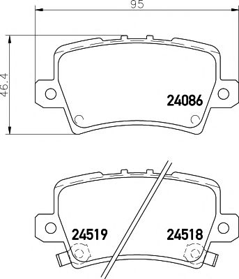 2408601 TEXTAR Brake Pad Set, disc brake