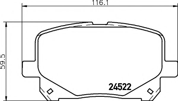 2452201 TEXTAR Комплект тормозных колодок, дисковый тормоз