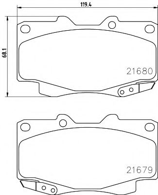 2168001 TEXTAR Brake Pad Set, disc brake
