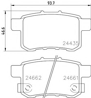 2443501 TEXTAR Brake System Brake Pad Set, disc brake