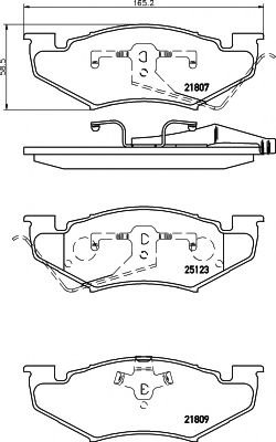 2180902 TEXTAR Brake Pad Set, disc brake
