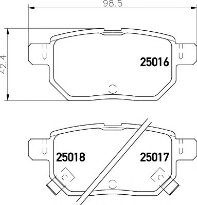 2501601 TEXTAR Brake System Brake Pad Set, disc brake