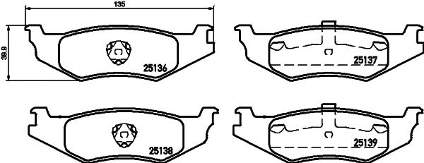 2513601 TEXTAR Brake System Brake Pad Set, disc brake