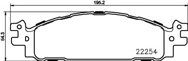 2225401 TEXTAR Комплект тормозных колодок, дисковый тормоз