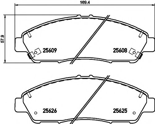 2560801 TEXTAR Brake System Brake Pad Set, disc brake