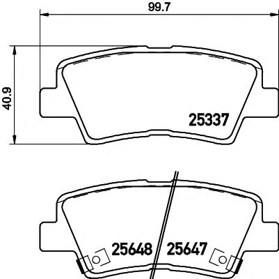2564701 TEXTAR Brake Pad Set, disc brake