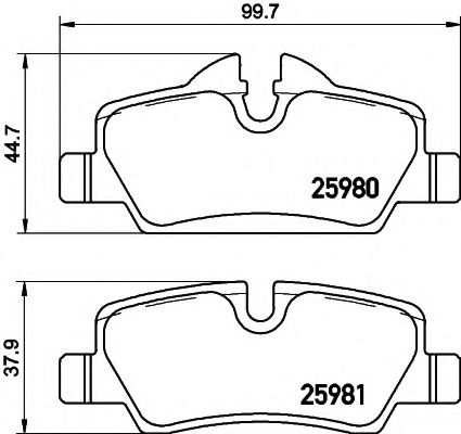 2598001 TEXTAR Brake Pad Set, disc brake